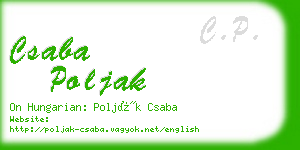 csaba poljak business card